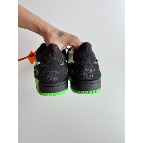 NIB 2020 NIKE x OFF-WHITE Air Rubber Dunk Black Green Strike Sneakers, Size 7 - Picture 8 of 16